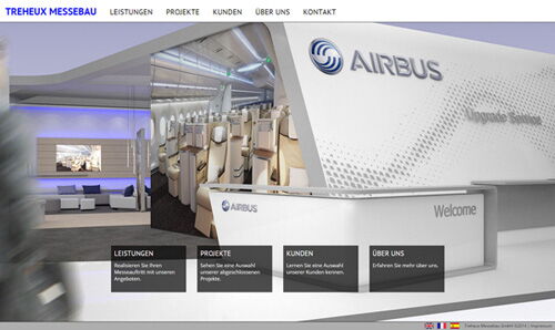 Website-Erstellung für Treheux Messebau