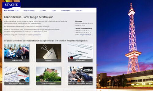 Website-Erstellung für die Kanzlei Stache